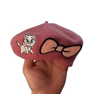 Disney Aristocats Marie Pink Wool Blend Beret Hat Kids One Size RXH614011